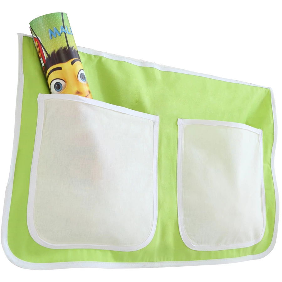 TICAA Kinder Bett-Tasche für Hochbett und Etagenbett Beige-Grün