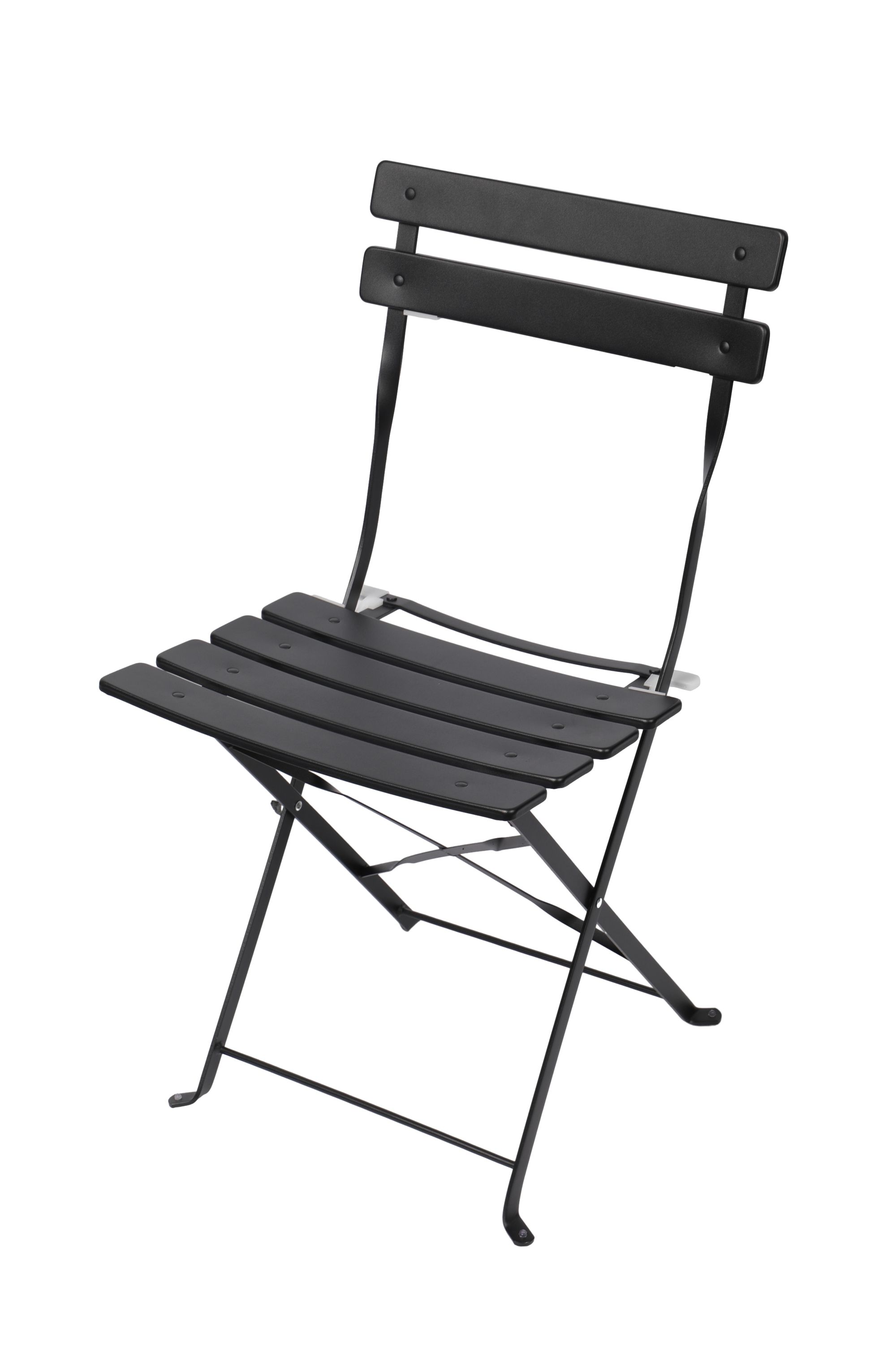 Albatros Bistroset 3-teilig Schwarz – Bistrotisch mit 2 Stühlen – klappbare Stühle und Tisch aus robustem Metall – optimal als Balkonmöbel Set oder Gartenmöbel in modernem Design