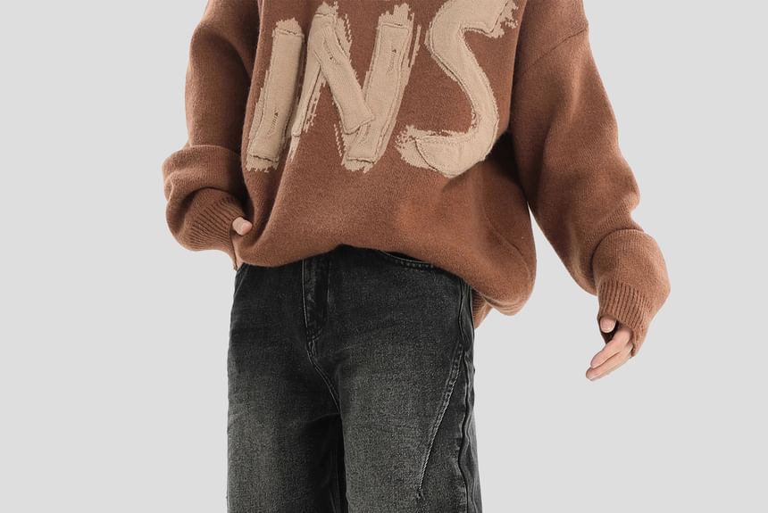 INStudio - Matching jeans met rechte pijpen en middelhoge taille