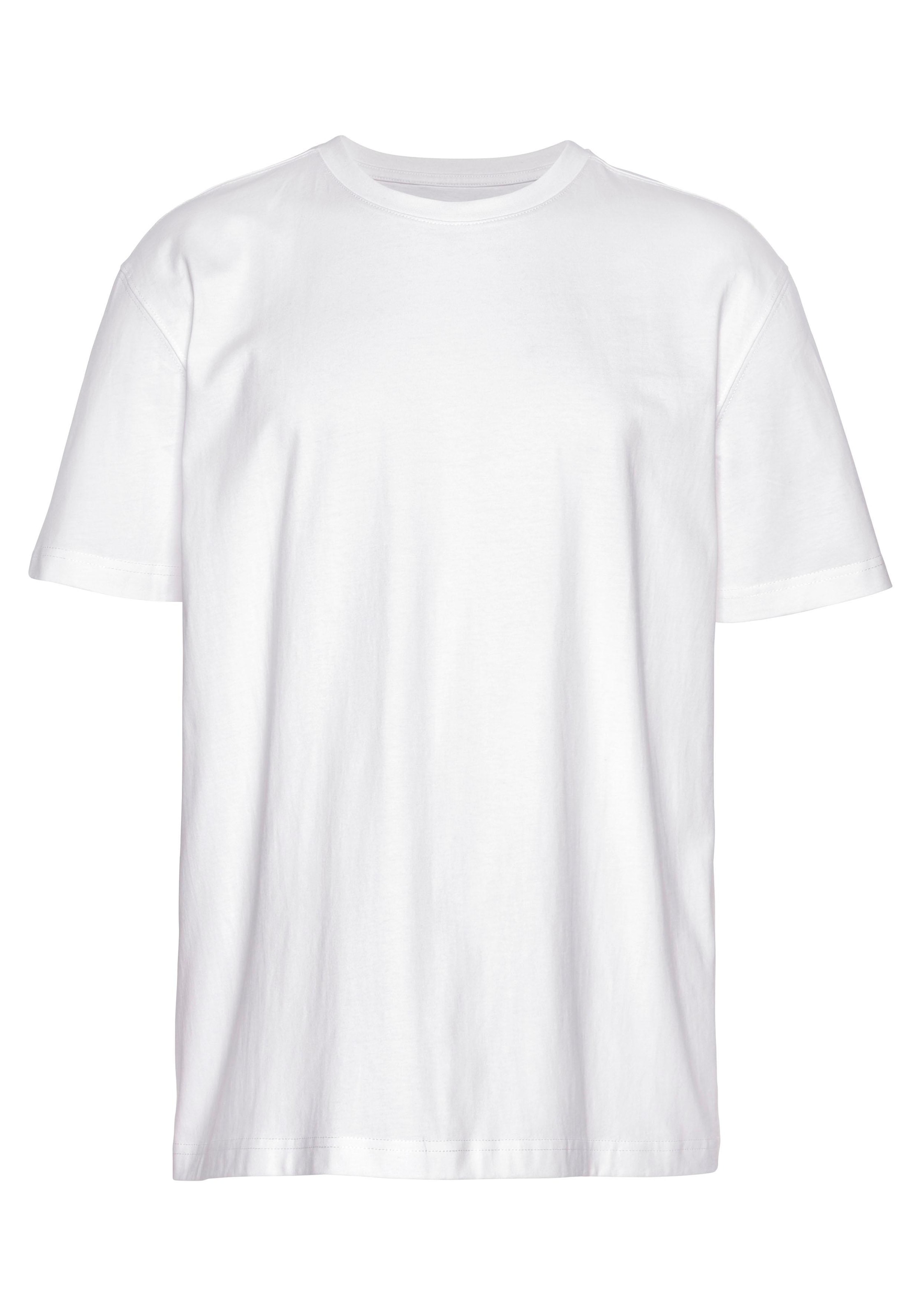 Man's World Rundhalsshirt , Kurzarm,  Regular Fit,  unifarben,  Rundhals,  aus Baumwolle