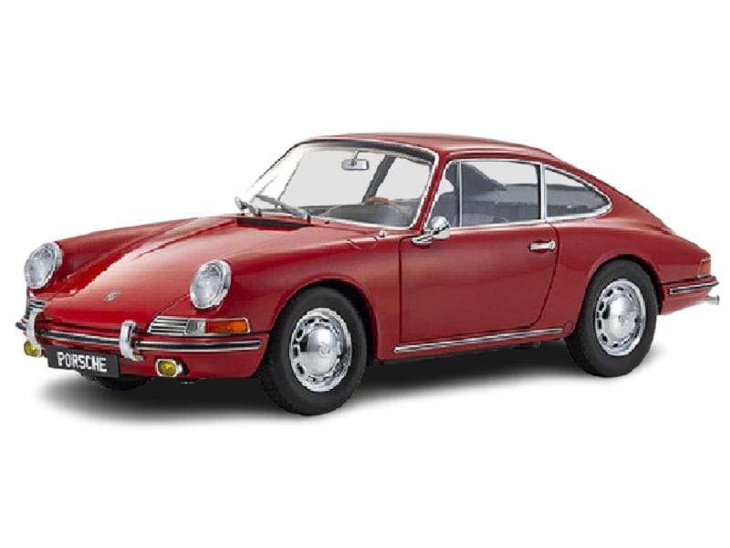 Kyosho Porsche 911 2.0 (901) 1964 Rot, 1:18 Detailgetreues Modellauto für Sammler im Massstab 1:18