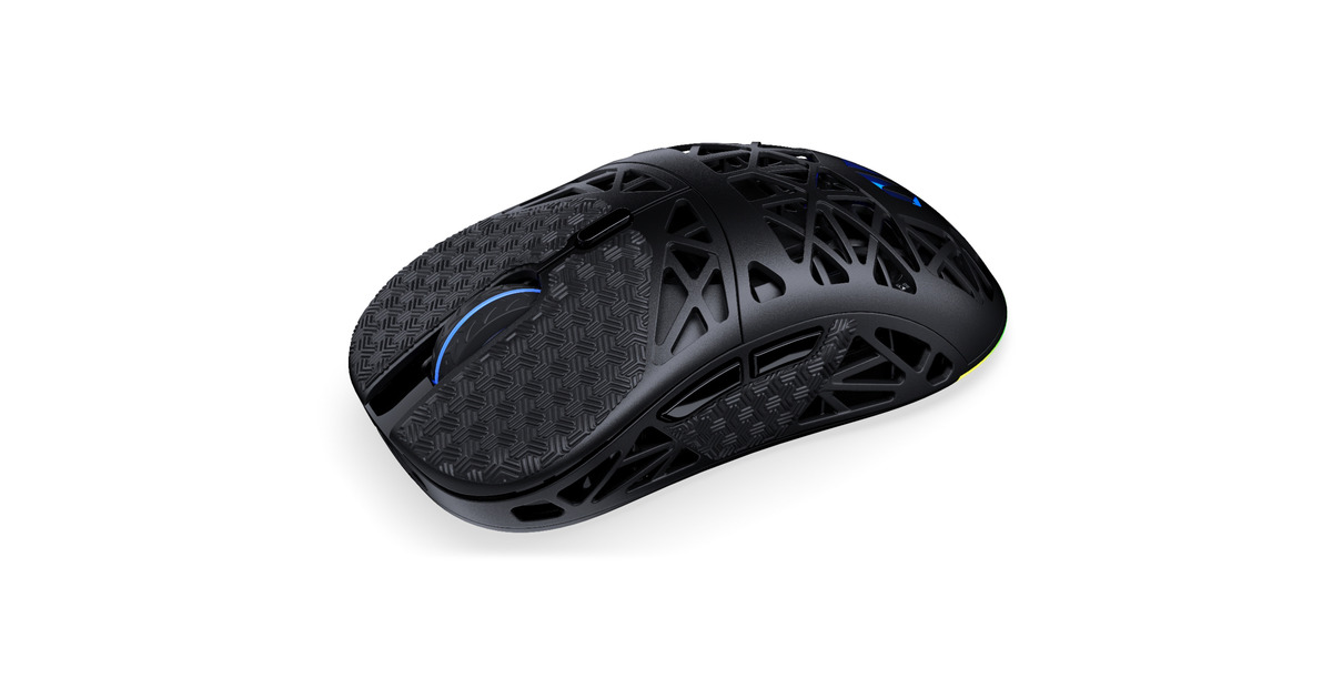 ENDORFYLIV Wireless gaming muis  (Zwart, 12.000 DPI, ARGB, USB-C / 2.4 GHz / Bluetooth)