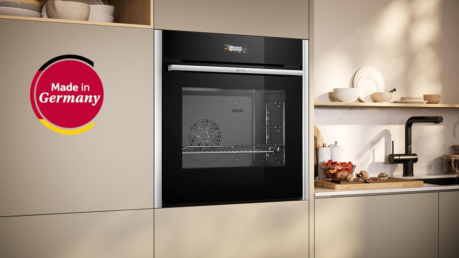 NEFF B24CR31N0, N 70, Einbau-Backofen, Integrierbarer Backofen 60 x 60cm, CircoTherm, Full Touch TFT-Display, Eco Clean, Easy Clean, Soft Open & Close, Edelstahl