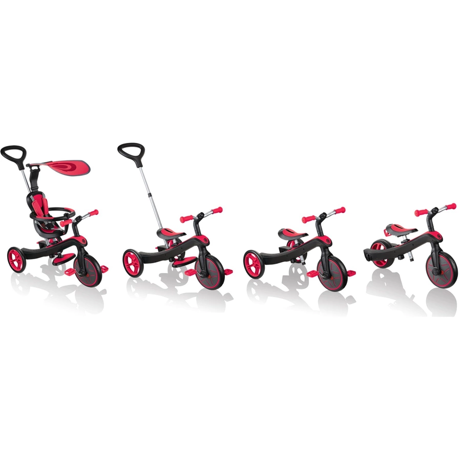GLOBBER EXPLORER TRIKE 4in1, rot