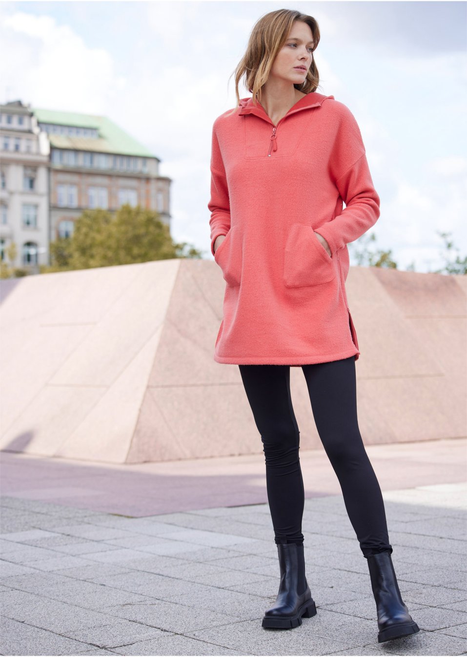 Pull long en polaire