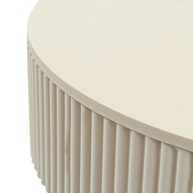 Bout de canapé avec coffre intégré beige