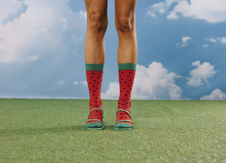 Eat My Socks Strømper - Fresh Watermelon Multi
