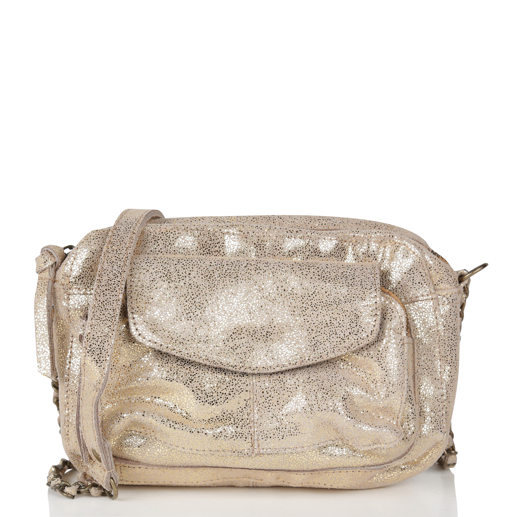NAINA - Sac bandoulière en cuir | Doré