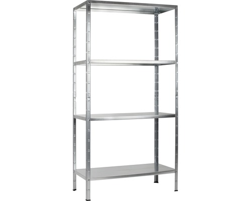 Schulte verzinkte insteekstelling, 180x120x35 cm, 4 legborden, hoekprofielen, draagvermogen 340 kg