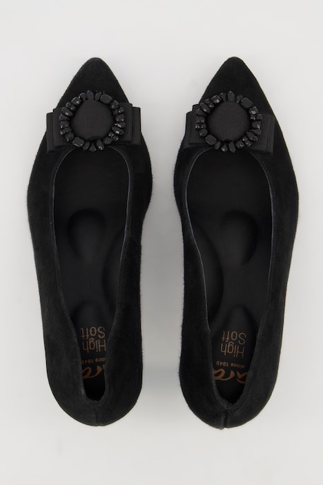 Ara Leder-Pumps, Zierring, Keilabsatz
