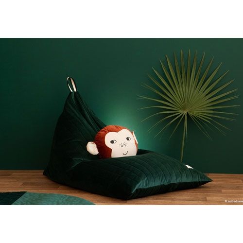 Nobodinoz zitzak essaouira velvet - jungle green 115 cm