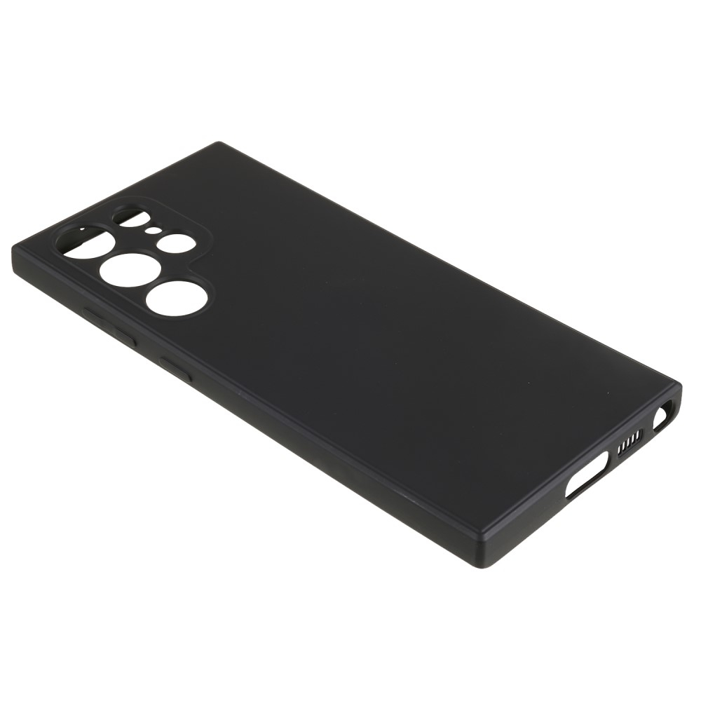 Samsung Galaxy S23 Ultra 5G Gummi Case Hülle mit Kameraschutz - Schwarz (Matt)