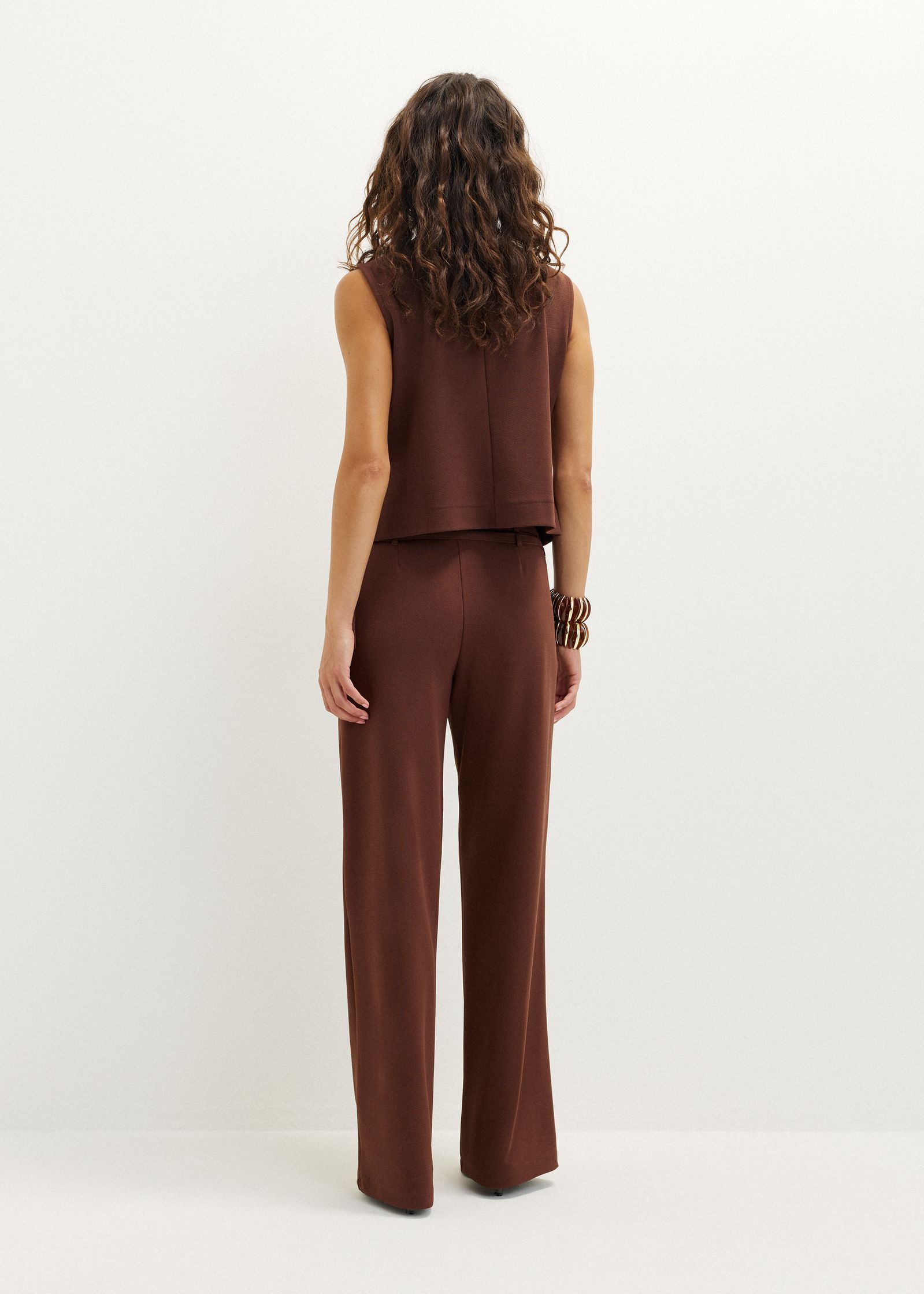 Pantalon met dubbel riempje