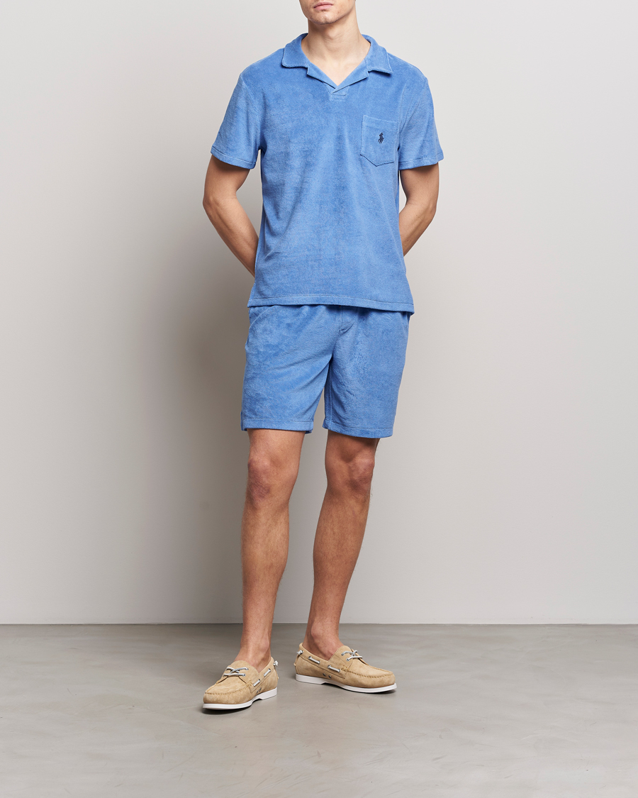 Polo Ralph Lauren Cotton Terry Drawstring Shorts Harbour Island Blue