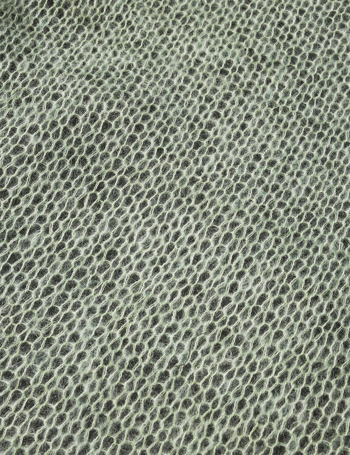 Barfod Janitor'' Double Layer Zip Cardiga Celadon tint