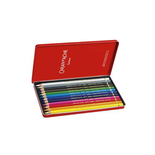 CARAN D'ACHE® PABLO® wasserfeste Künstlerfarbstifte, Metalletuis