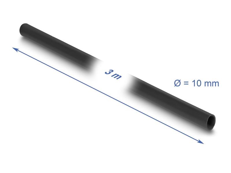 Delock PVC Isolierschlauch 3 m x 10 mm Schwarz Delock PVC Isolierschlauch 3 m x 10 mm schwarz
