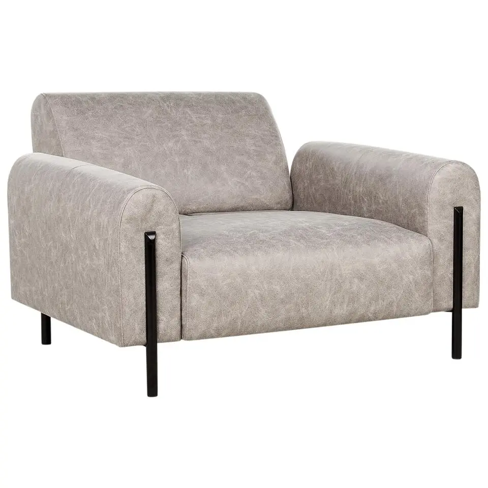 ASKIM - Fauteuil - Grijs - Polyester
