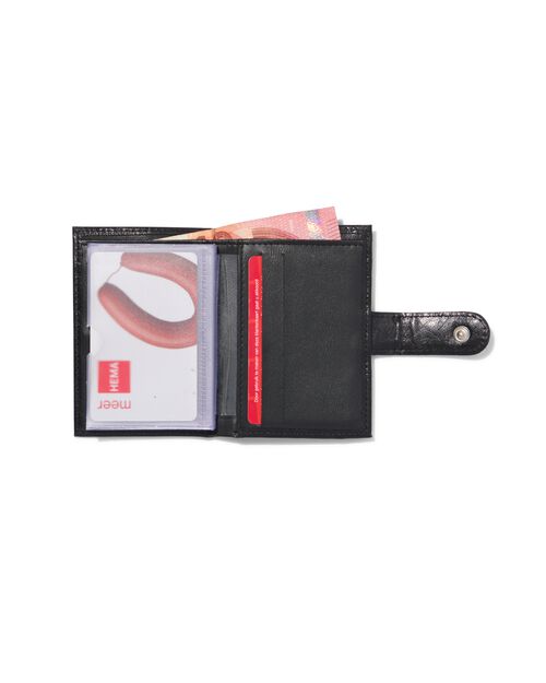 portefeuille avec étuis en cuir noir