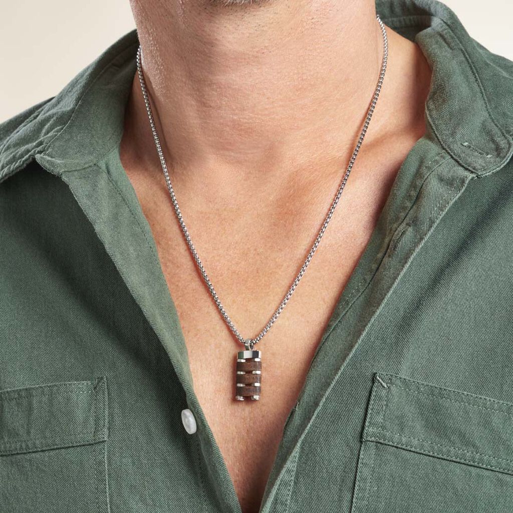 Collier Jourdan Homme Badi Acier Argente