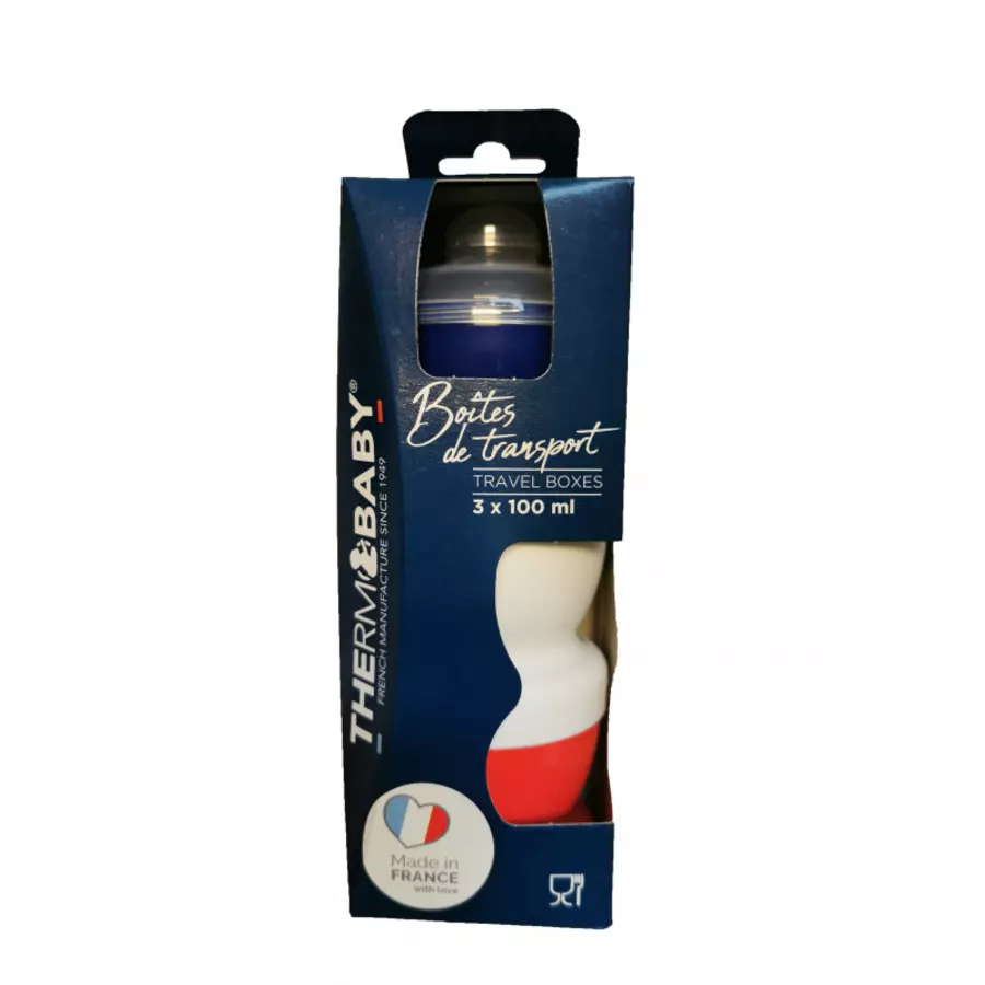 Thermobaby® Milchpulverportionierer mit Deckeln, French tricolor