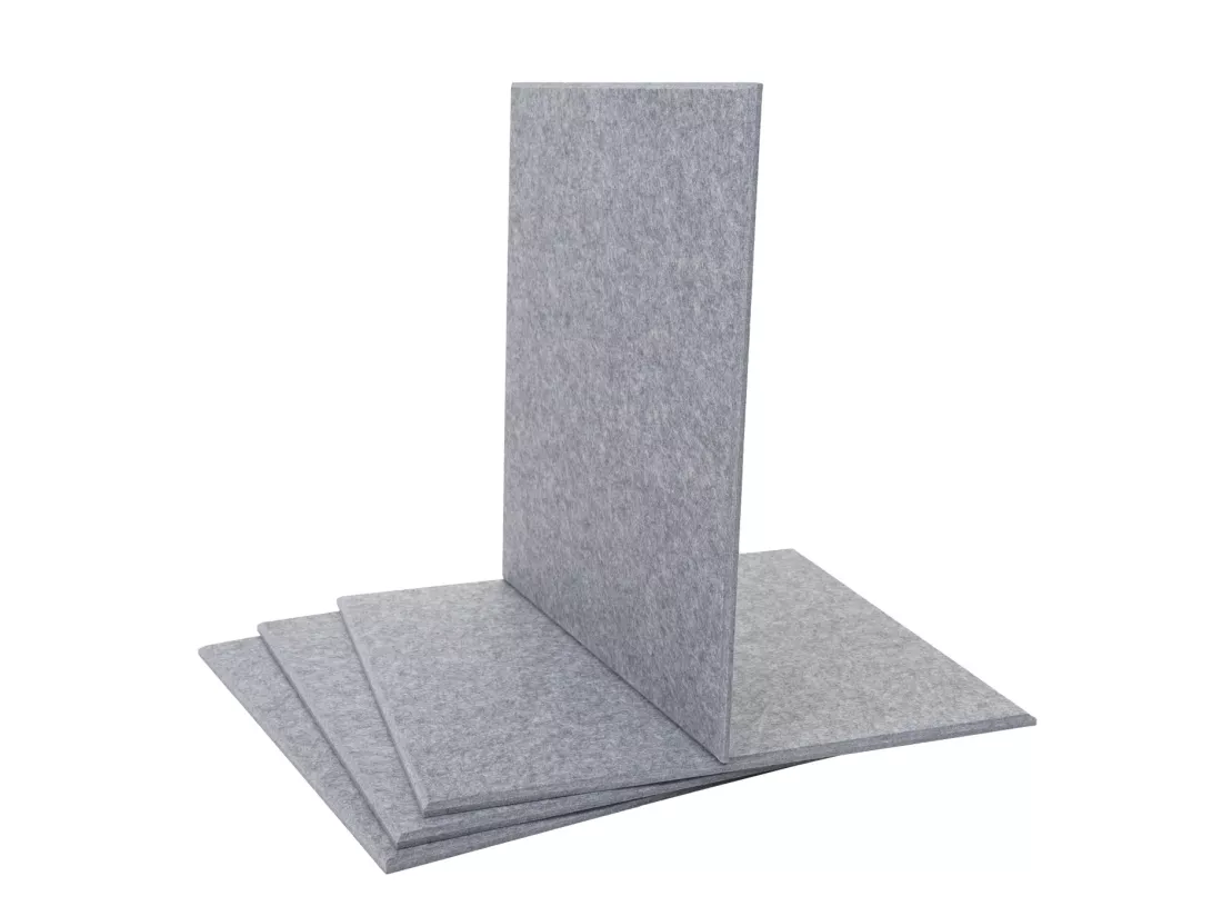 Panneau mural acoustique MCW-L52 (set de 4), gris