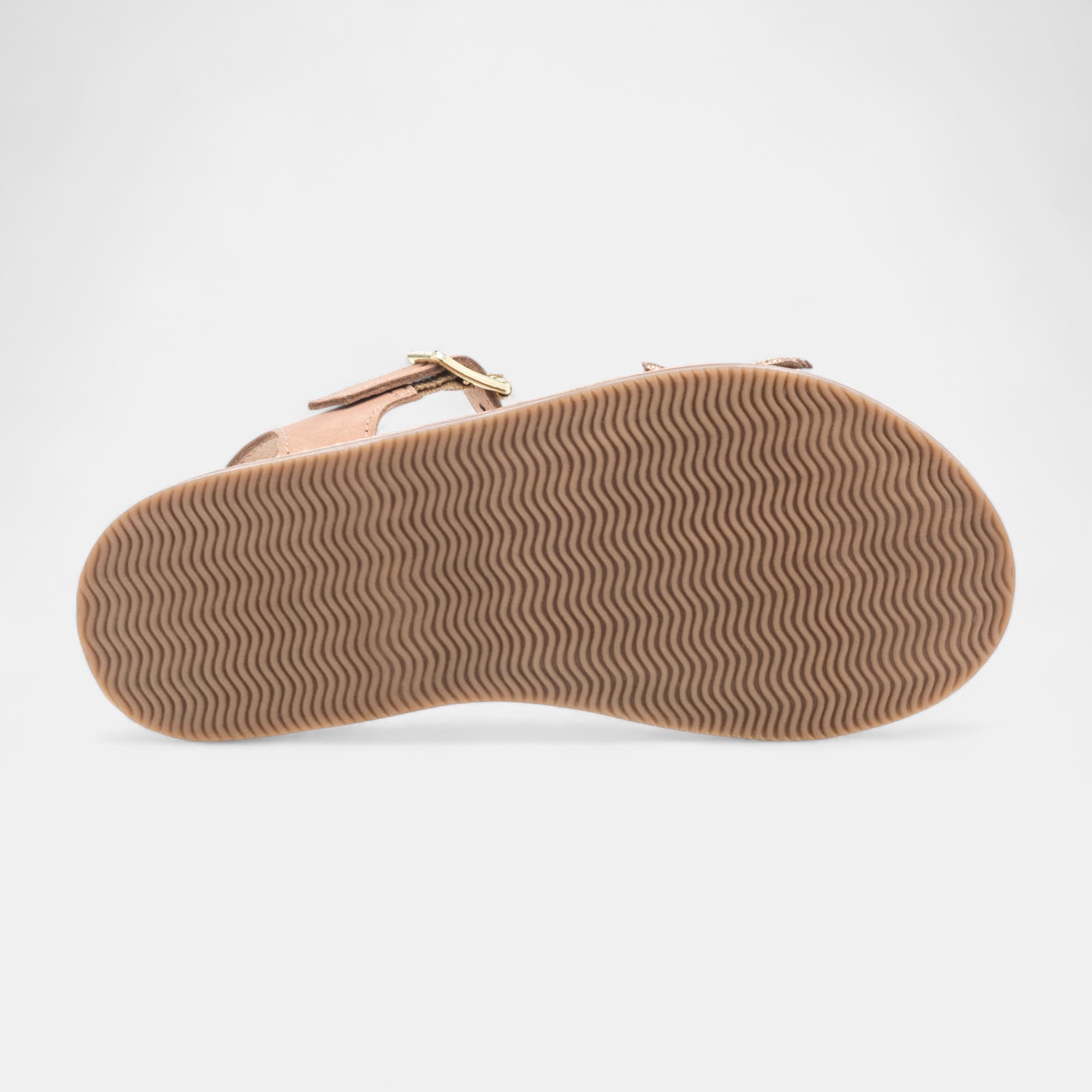 Nu-pieds Fille en cuir rose