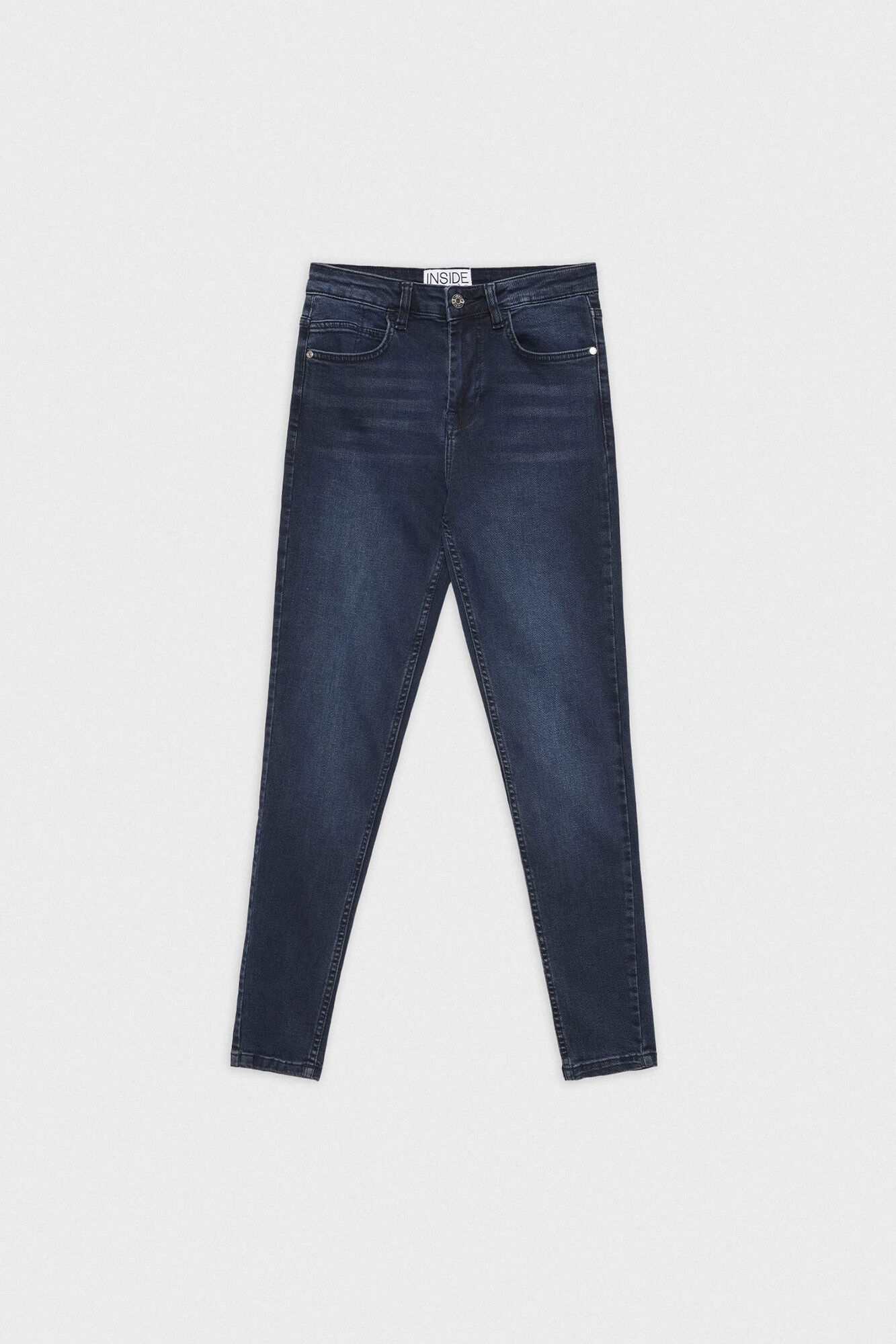 Calça jeans skinny básica de cintura média