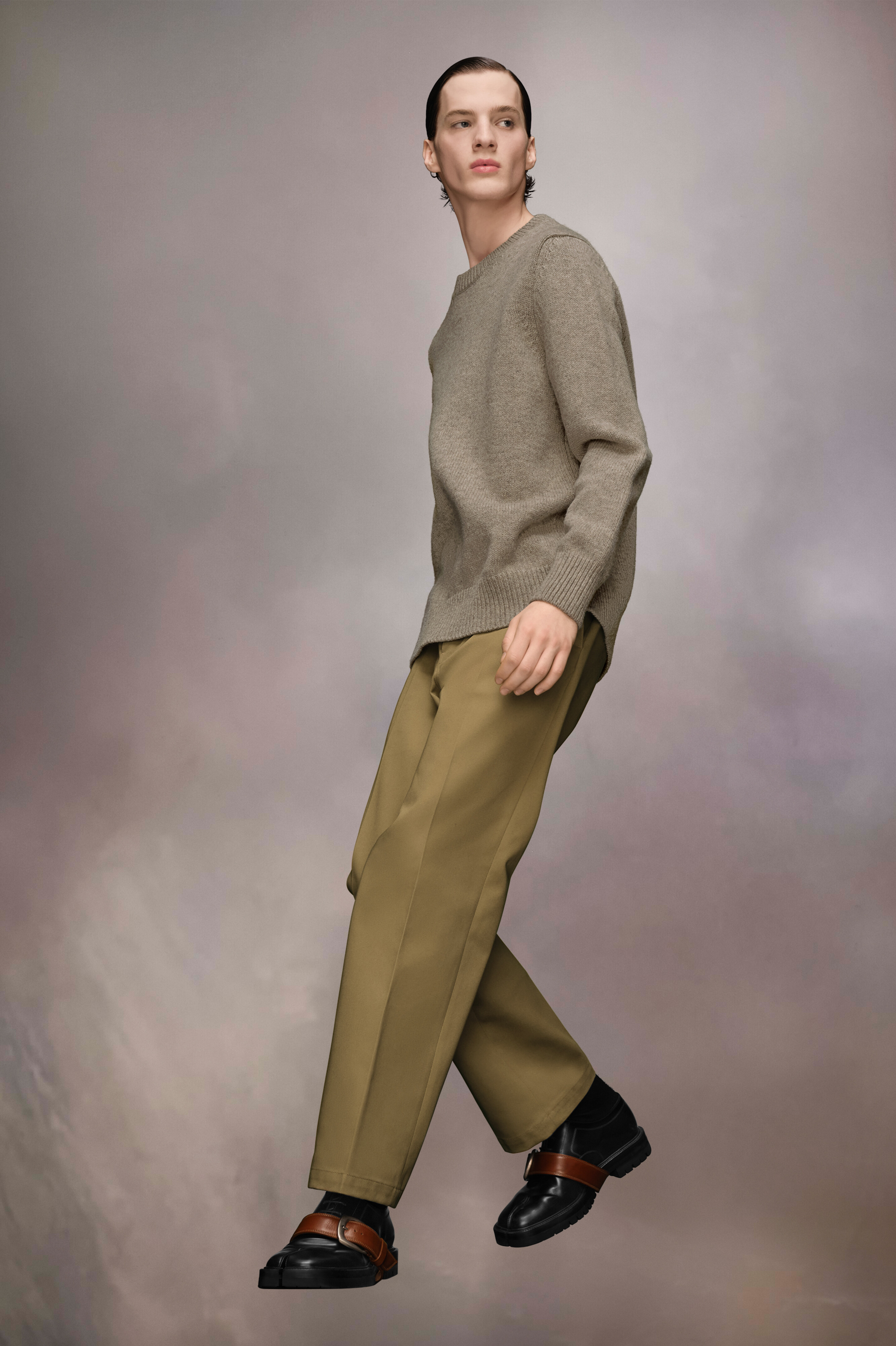 Pull en laine Shetland Beige