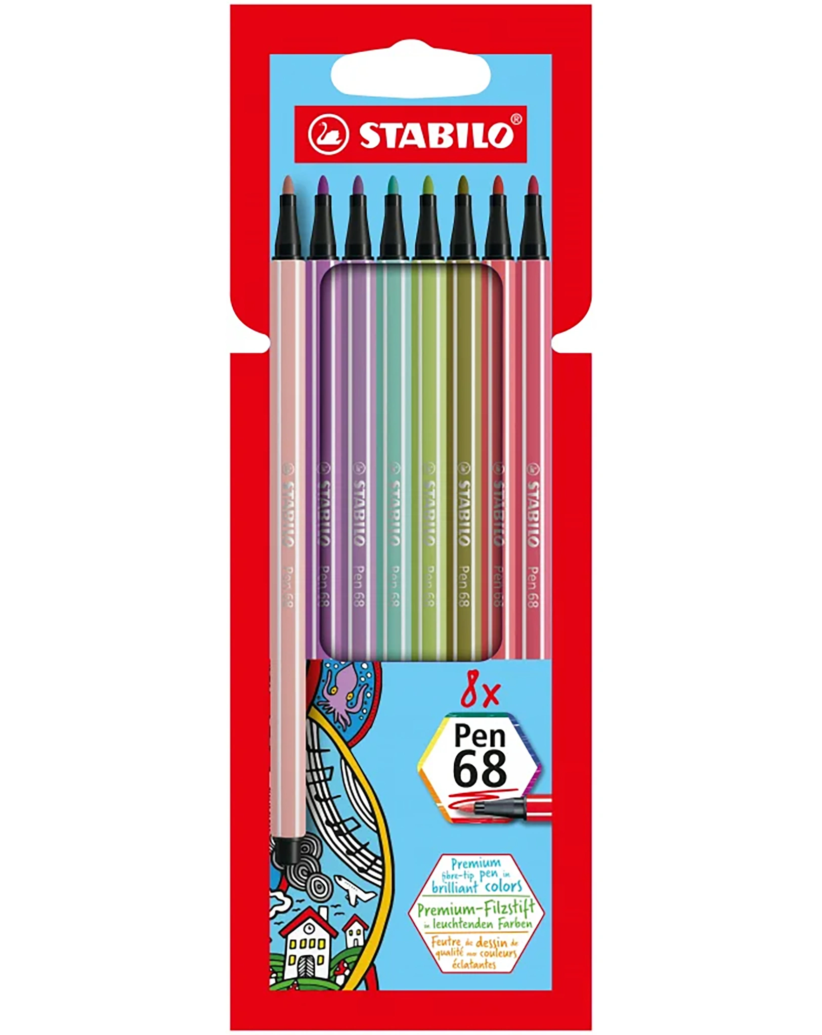 Filzstift STABILO® Pen 68 Premium 8er-Pack