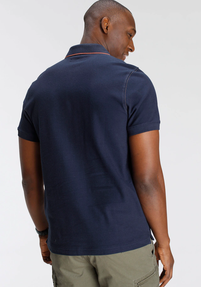 DELMAO Poloshirt , Kurzarm,  mit Rippbündchen,  Polokragen