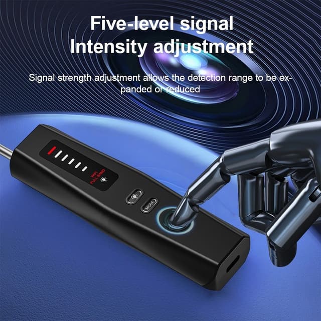 RF Signal Detektor GPS WiFi Tracker Kamera Bug Detector Anti Spy Infrarød Scanner