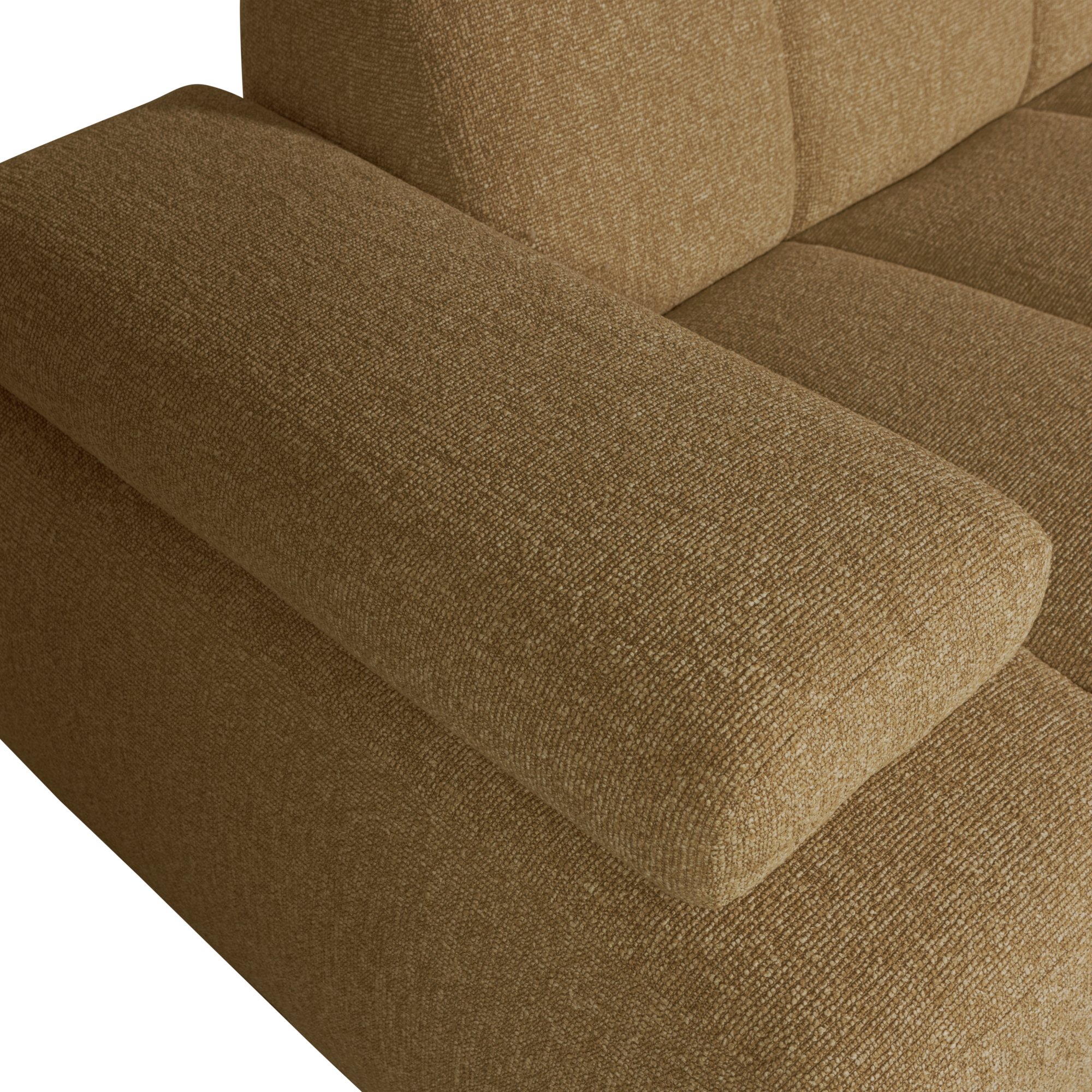 Chaise Longue Mojo Mojo Chaise Longue Rechts - Bouclé - Geel/Bruin Melange