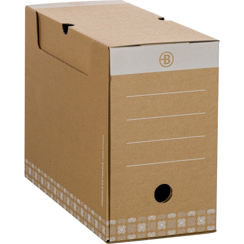 Boîte archives Carton Bruneau - Dos 15 cm - Brune