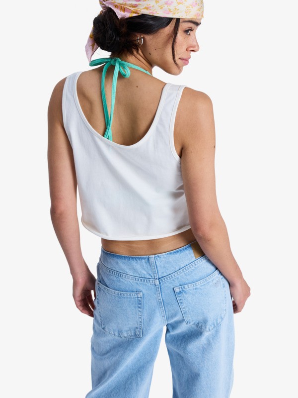 Magic Sunset Crop Débardeur cropped Blanc Femme