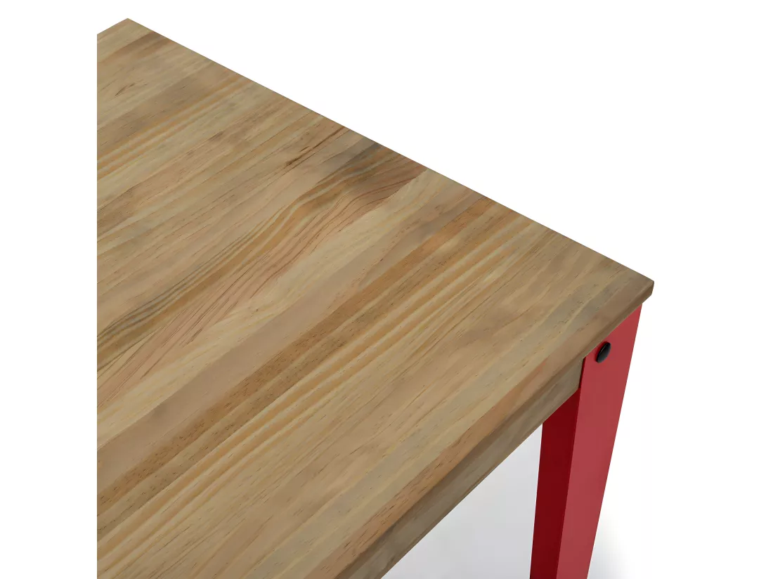 Table Mange debout Lunds 70X70x110cm Rouge-Vieilli. Box Furniture