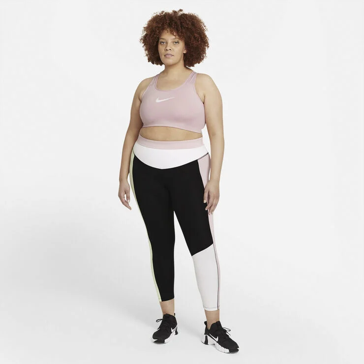 Nike Swoosh Medium Support Sports Bh Plus Size Pink