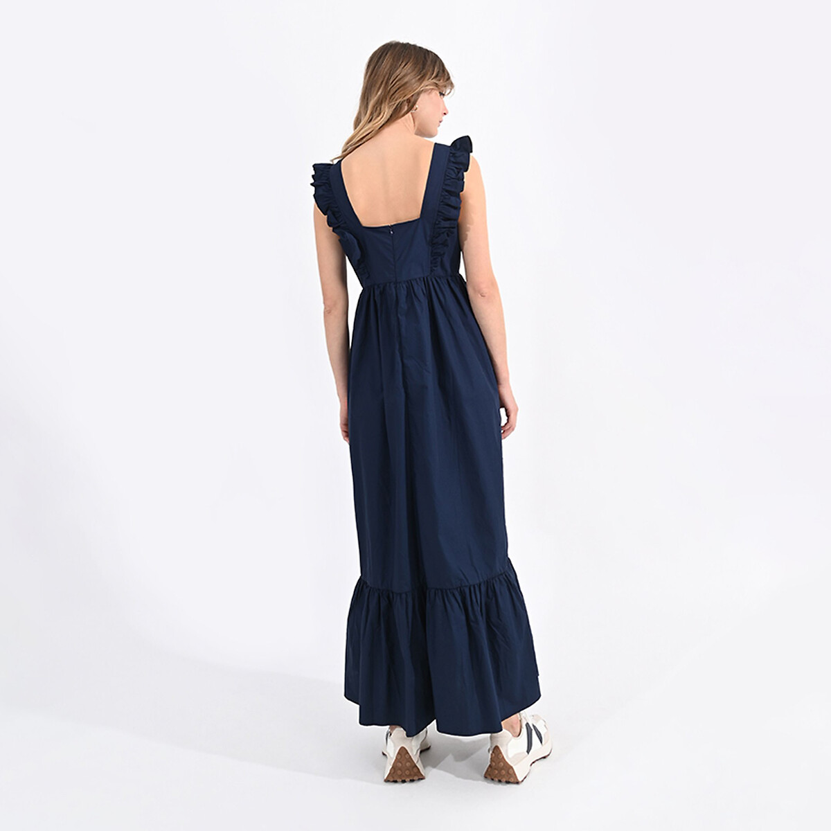 MOLLY BRACKEN<br>Vestido longo com babados