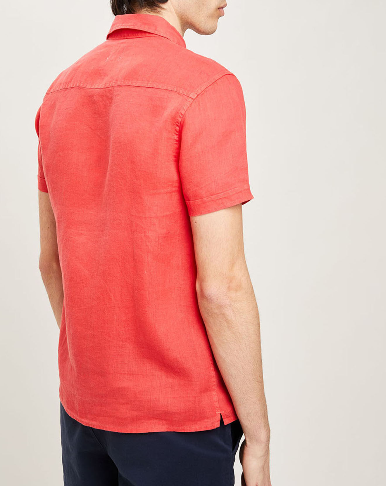 Harris Wilson Chemise regular 100% Lin Efe fraise