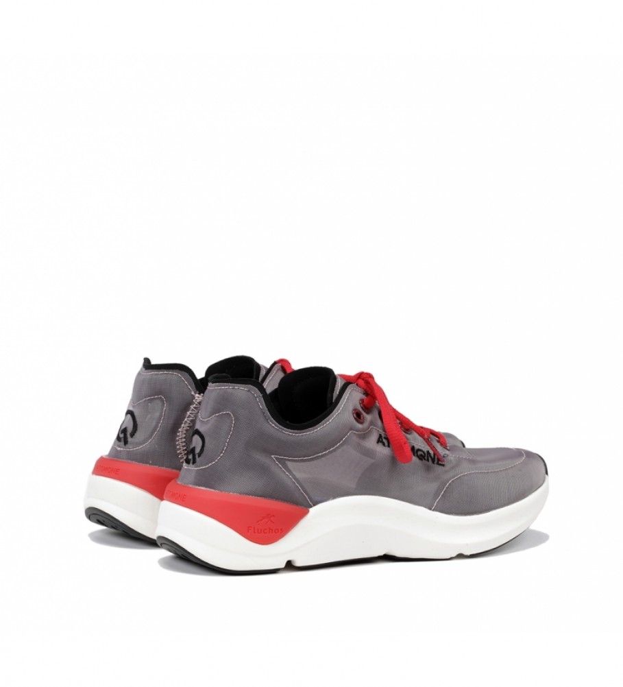 Tênis Fluchos Atom F0880, Cinza, Vermelho