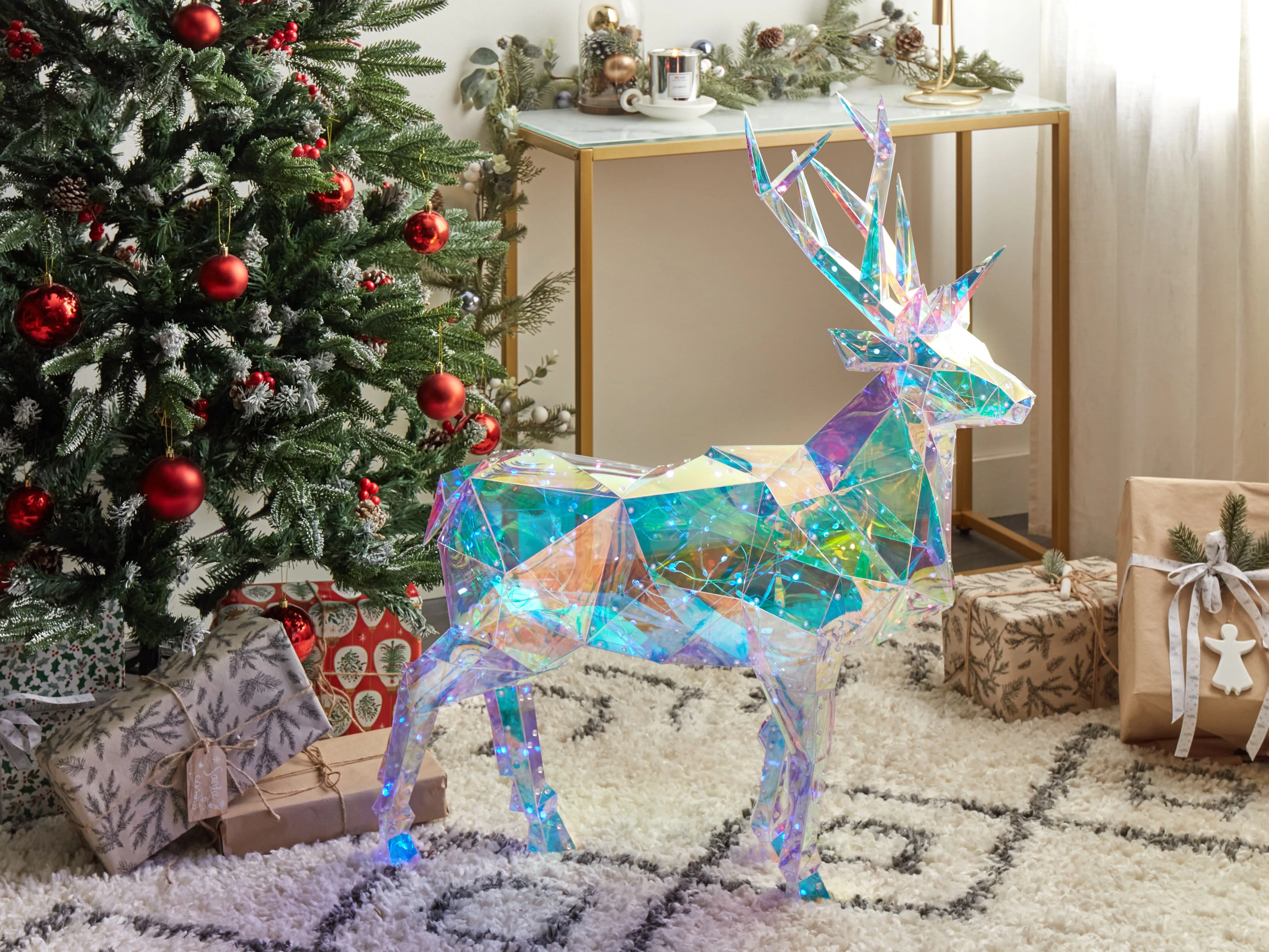 Buitendecoratie slimme LED met app POLARIS Rendier 90 cm Meerkleurig