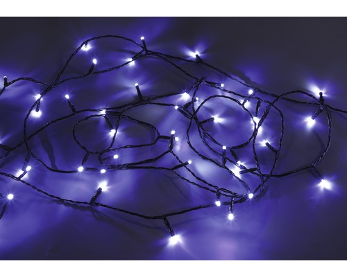 Lafiora lichtsnoer 11,9 m + 10 m aansluitsnoer 120 LED's koel wit blauwe lichtkleur incl. timer en kleurveranderingsfunctie