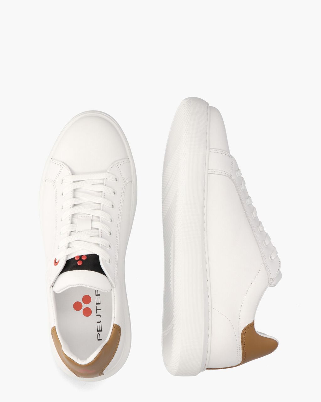 Peuterey Helica 02 Wit/Cognac Herensneakers