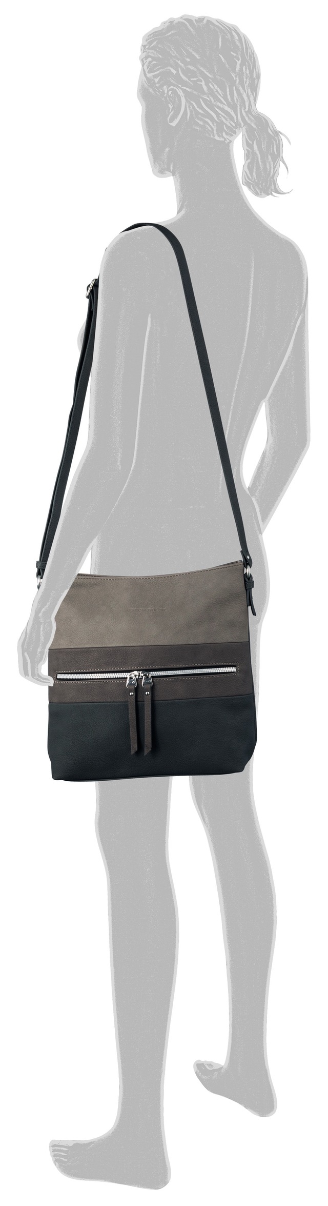 TOM TAILOR Umhängetasche »ELLEN Cross bag L« mit schickem Farbverlauf