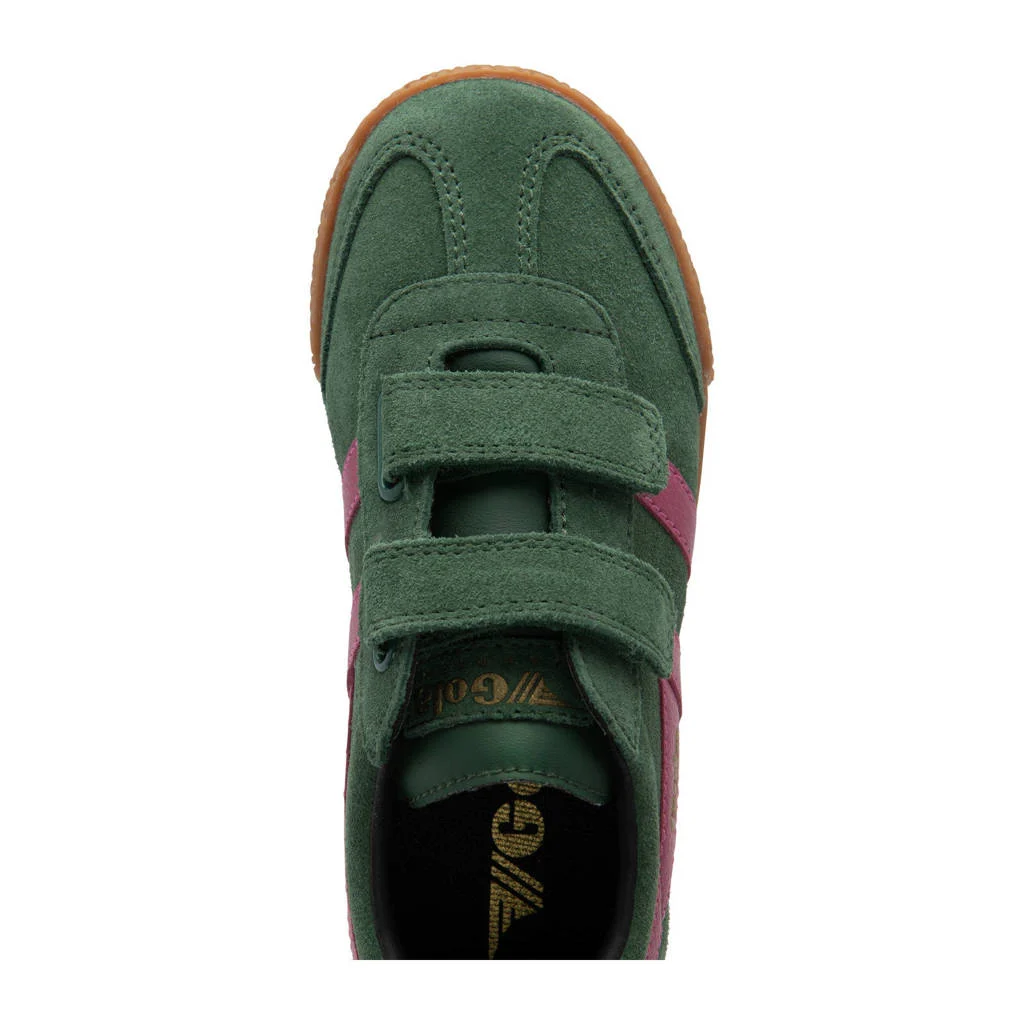 Gola Harrier Strapsuède sneakers groen/roze