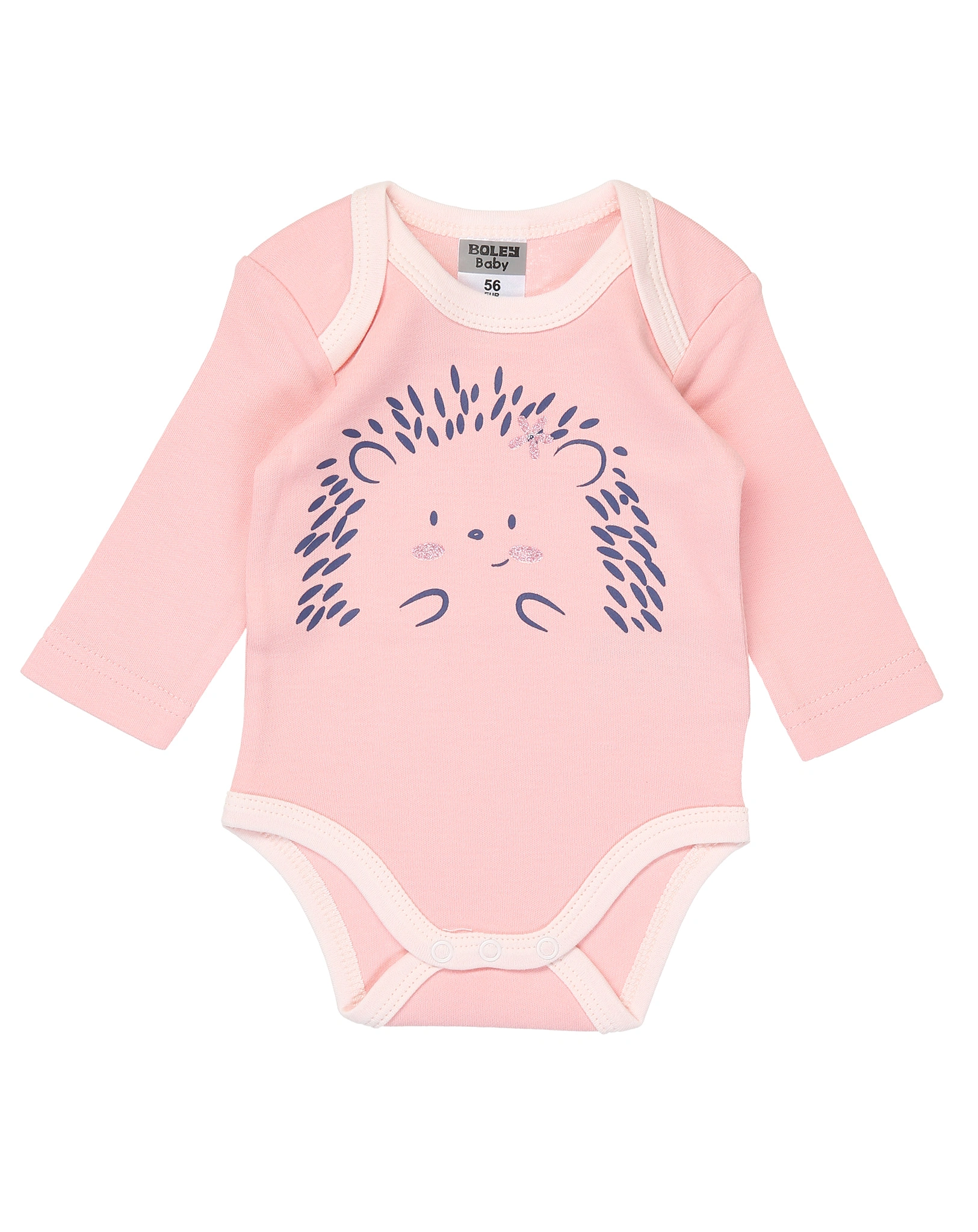 Langarmbody IGEL 3er-Pack in rosa