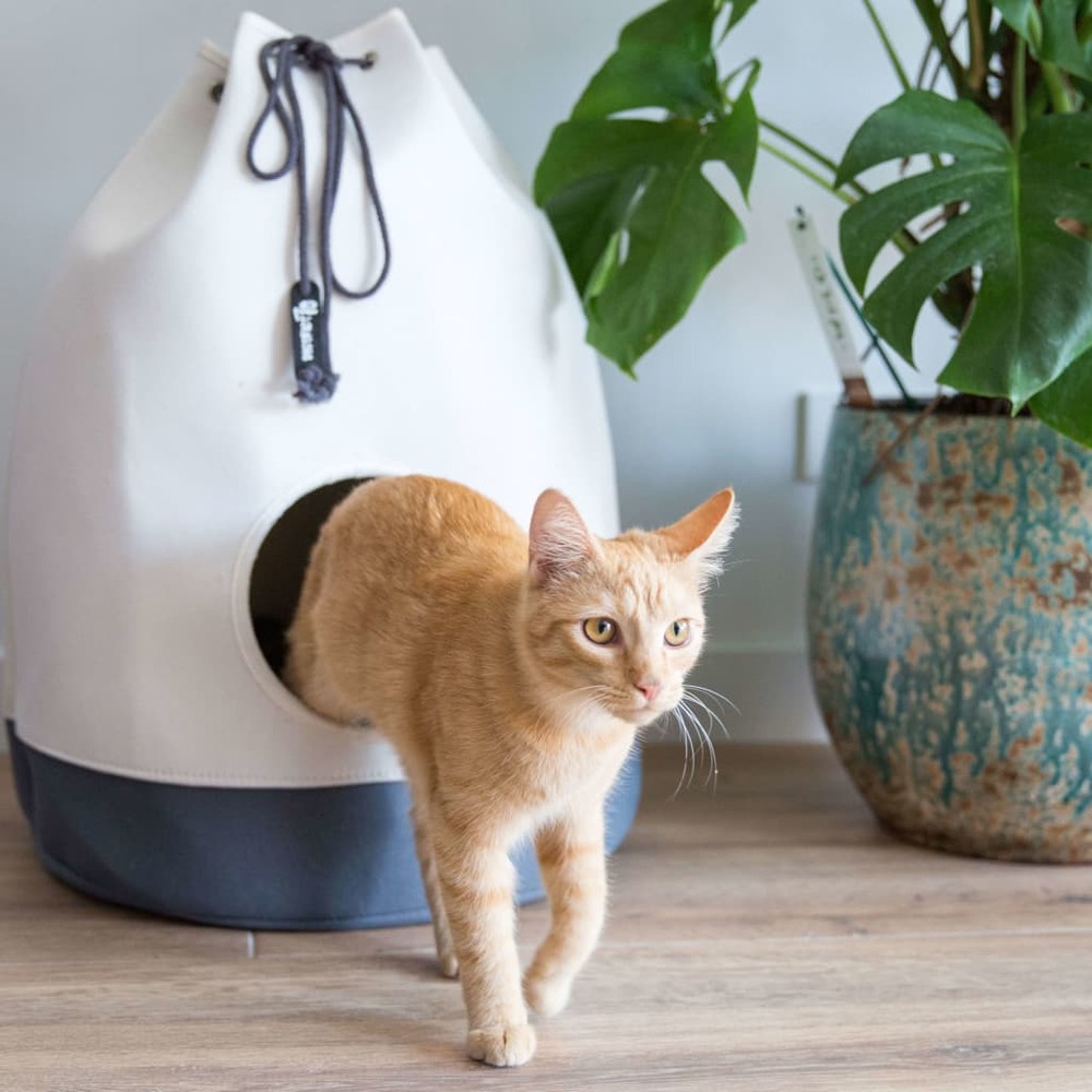 Lit/sac pour chats casa gris foncé