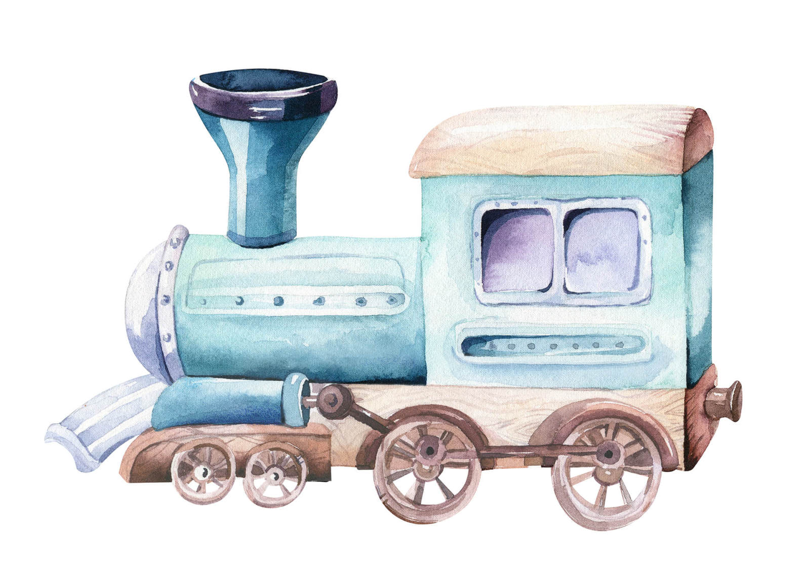 Leinwandbild LOKOMOTIVE - braun - 70x50 cm