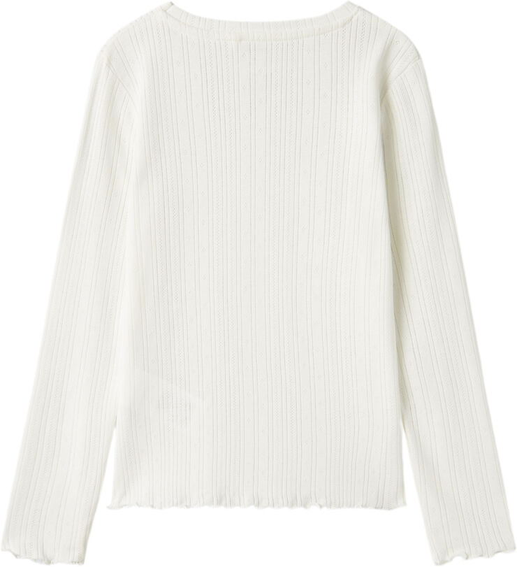Name It NKFSILKE LS SLIM TOP Cloud dancer