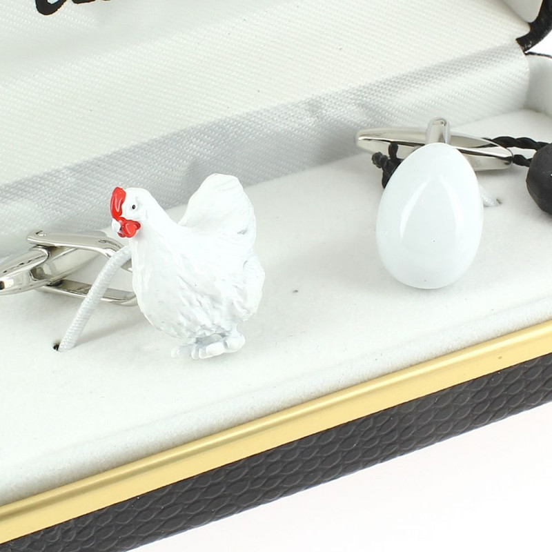Boutons de manchette, Poule et oeuf